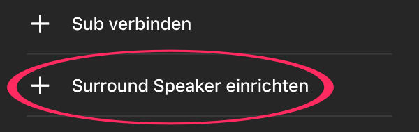 Sonos Surround einrichten